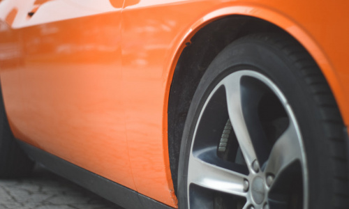 side-view-of-an-orange-sports-car