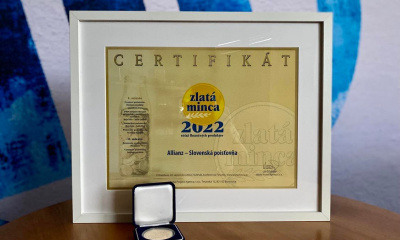 Zlatá minca 2022 certifikát