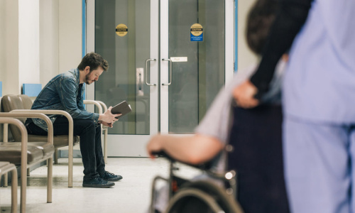 reading-in-hospital-waiting-room