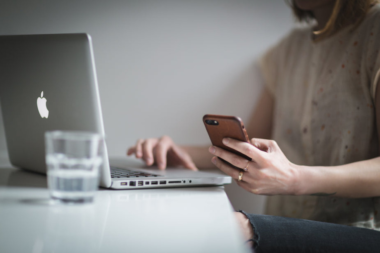 woman-checking-phone